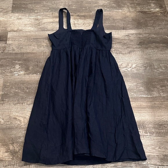 Quince NWT Women’s Navy 100% Linen Fit and Flare Midi Dress Sz XL - Picture 6 of 8